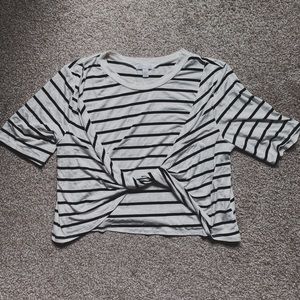 Striped Crop Top with Twist